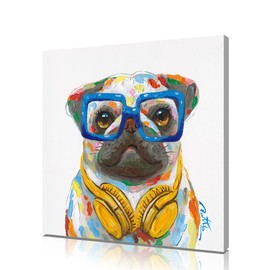 Yidepot Pug French Bulldog Wall Art