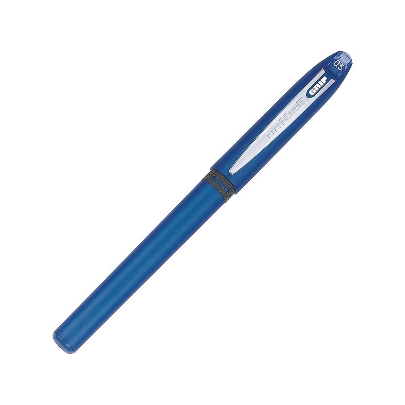 uni-ball 60705 Grip Roller Ball Pen Blue Ink Micro Dozen