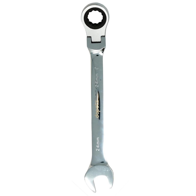 Dapetz ® Flexible Head Ratchet Spanner Metric Wrench 24mm Chrome