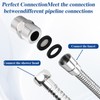 SI SEN 2 x Double Nipples 1/2 Inch, Stainless Steel