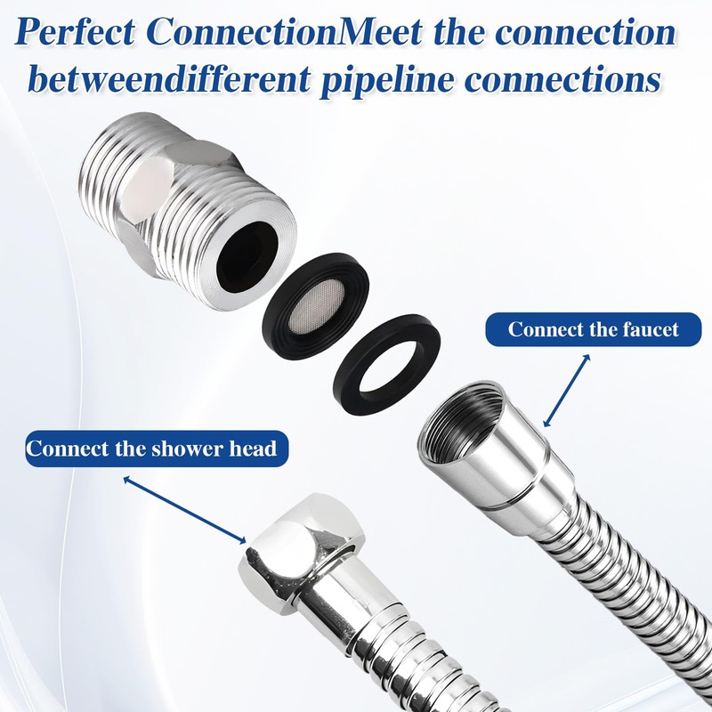 SI SEN 2 x Double Nipples 1/2 Inch, Stainless Steel