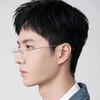 88flix Clear Megane Borderless Blue Light Cut Square Lens Rimless