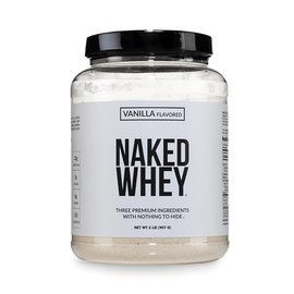 NAKED Whey Vanilla Protein Powder - Only 3 Ingredients - Grass Fed Whey Protein Powder, Vanilla Flavor, and Organic Coconut Sugar, NSF Certified, No G