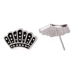 RBG Dissent Collar Stud Earrings Ruth Barder Ginsburg Feminist Stud Earrings-silver