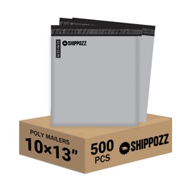 10 x 13 500pcs Shippozz Poly Mailers – Durable Shipping Envelopes with Strong Adhesive Seal, Waterproof and Tear-Resistant Design – Ideal for Clothing, Books, and Accessories