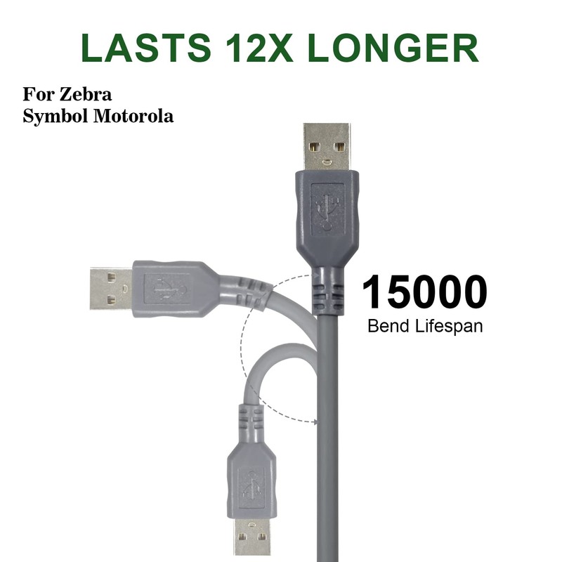USB Barcode Scanner Cable for Zebra Symbol Motorola LS2208 LS3008