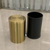 YOJIA Stainless Steel Gold Bathroom Trash Can with Lid, 9L/2.4Gallon