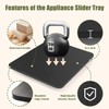 Sliding Tray for Coffee Maker, 360° Rolling Tray Appliance Slider