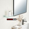 JQK Bathroom Glass Shelf, Floating Tempered Glass Shower Storage 12