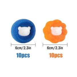 Abiyou 20PCS Tierhaarentferner Waschmaschine, Wiederverwendbar Fusselbälle, Wäscheball Haarfänger, Fusselbälle für Waschmaschine, Wäscheball Haarfänger, Fusselfänger für Kleidung und Bettzeug