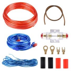 Amplifier Power Wire Kit Amplifier Installation - 10GA Car Amplifier Cable Installation Wiring, Durable Cable with Better Conductivity, Subwoofer Wiring Kit, Amp Wiring Kit Car Audio Wire 1500W / 4.5m