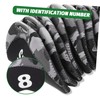 Kisangel 10pcs Golf Club Headcovers Magnetic Putter Covers Neoprene Golfing