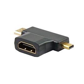 2-in-1 SunshineTronic mini/micro HDMI Adaptor/HDMI Female to Mini/Micro HDMI Adapter Full HD/1080p/Adaptor with Ethernet and Audio Return Channel