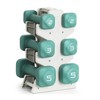 Tone Fitness 20 LB Neoprene Dumbbell Set with Storage Rack