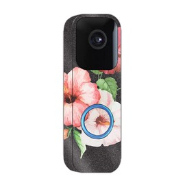 MightySkins Glossy Glitter Skin Compatible with Blink Video Doorbell - Hibiscus | Protective, Durable High-Gloss Glitter Finish | Easy to Apply, Remove, and Change Styles | Made in The USA