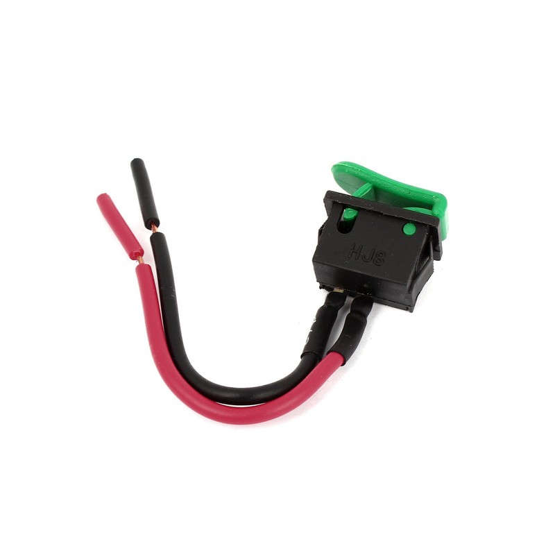 sourcing map 2 Pcs SPST Green Horn Button Momentary Wired
