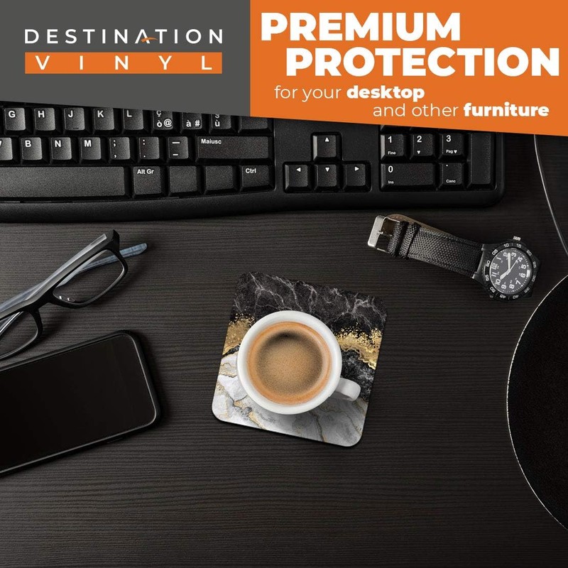 Great Coasters (Set of 2) Square/Glossy Quality Coasters/Tabletop Protection for