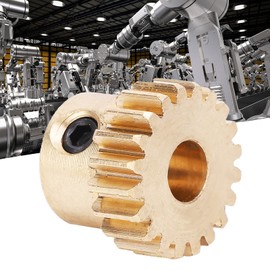 Eujgoov Spur Gear, 4304?0006?0020 Brass 30 Teeth Gear 6mm Round Hole 0.8 Modulus Industrial Robot Parts