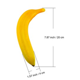 JEDFORE Artificial Yellow Bananas Lifelike Simulation Fake Fruit Home House Kitchen Decoration 12pcs Set