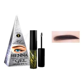 Delineador En Gel Para Cejas Henna Natural Semipermanente Hd Color 3 Negroebony                                                                       