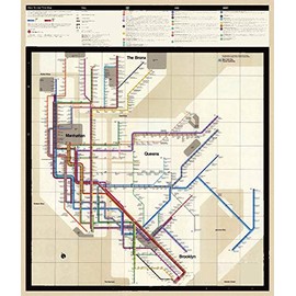 Magnet New York City Subway Map 1972 Vignelli Magnet Vinyl Magnetic Sheet for Lockers, Cars, Signs, Refrigerator 5"