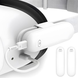 YACVRLT 2 Pack Battery Pack for Meta/Oculus Quest 2/Quest 3/Quest 3S, 5000mAh Portable Battery Pack Accessories, Extend Extra 2-4H Playtime