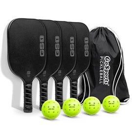 GoSports GS1 Pickleball Paddles - Single, 2 Pack, or 4 Pack - USAPA Approved Fiberglass Pickleball Paddles