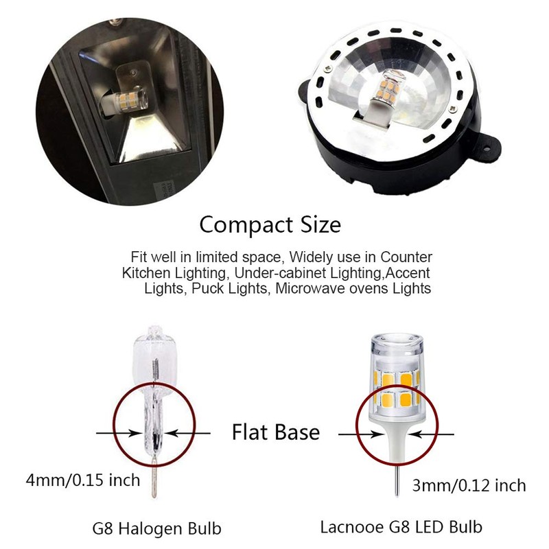 Dimmable G8 LED Bulbs, 20-25W Halogen Equivalent, T4 JCD Type