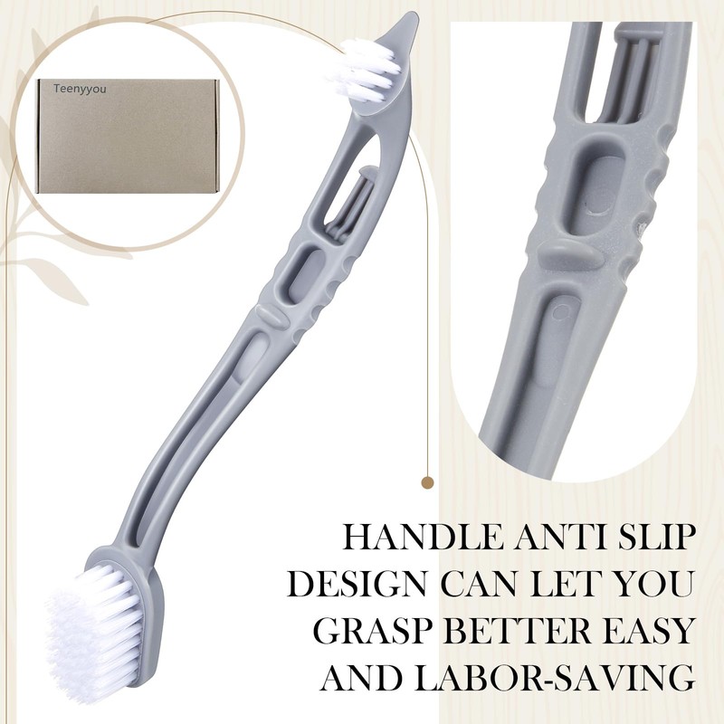 Teenyyou Bird Cage Cleaner with Two Brush Heads Stainless Steel