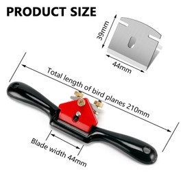 Wjelet 1 Pcs 9-Inch Wood Plane Wood Shaver, Planers for Wood, Spokeshave Tool with 4 Replacement Blades, Woodworking Tools for Woodworking and Manual DIY Enthusiasts