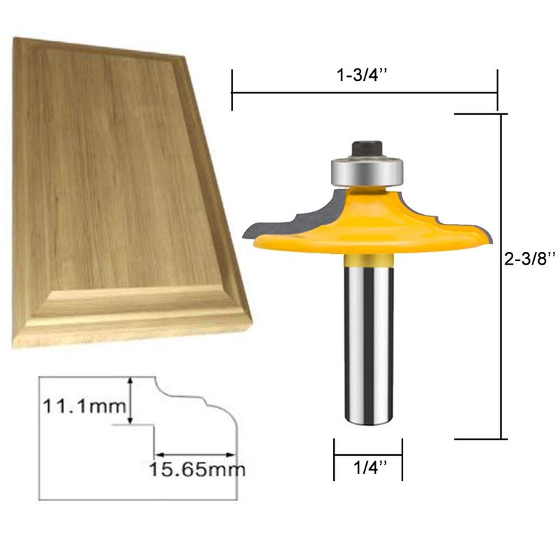 TAIWAIN Router Bit Set 4PCS 1/4 Inch Shank Door&Drawer Front