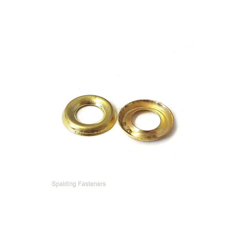 TERF® 100 Pcs Brass Plated Screw Cup Washer Size No.