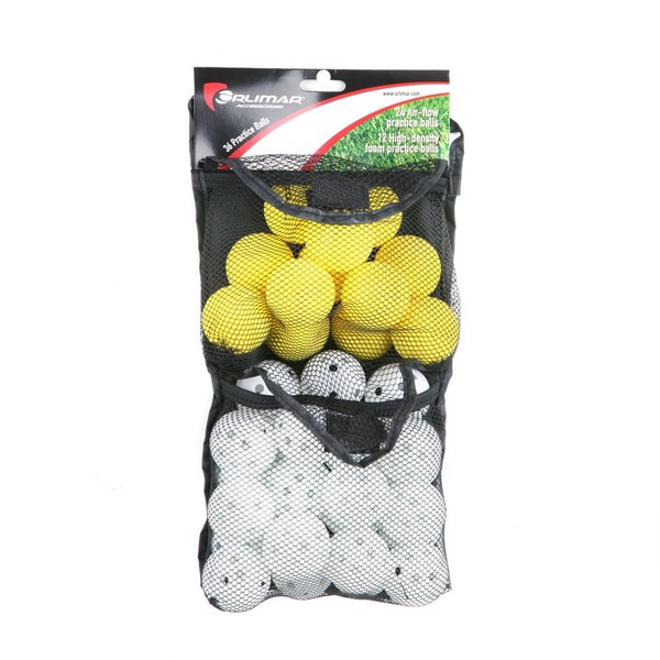 Orlimar Golf 36 Practice Balls (24 with Holes, 12 Foam)