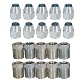 AB Tools 3/4" x 16 UNF Male and Female Steel Brake Pipe Fittings for 1/2” Pipe 20 Pack