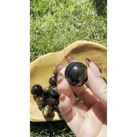 Wholesale Lot 1 Lb Natural Blue & Yellow Tiger Eye Spheres Crystal Ball Healing