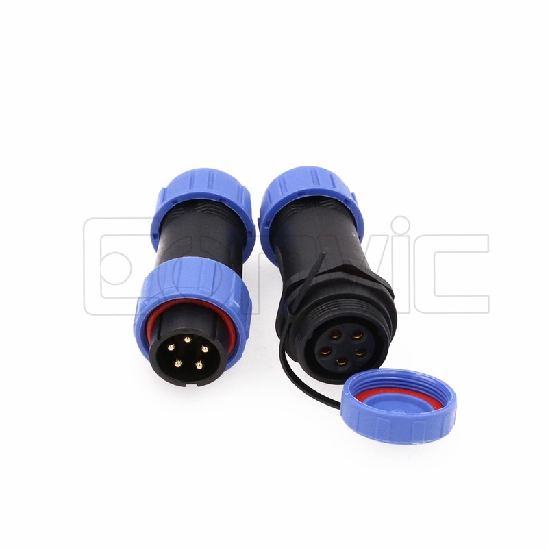 Eonvic HE21 5 Pin Aviation Circular Connector Threaded Plug Male