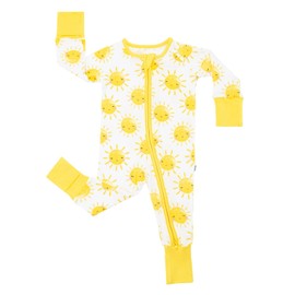 Little Sleepies Sunshine Zippy Pajamas - Bamboo Viscose Sleeper for Boys and Girls, 0-3 Months, Unisex-Babies, Pajamas with 2-Way Zipper & Mitten Cuffs