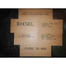 MEP-002A Generator Oilboard Stencil Set MEP-003A Military Genset Onan 5kw 10kw