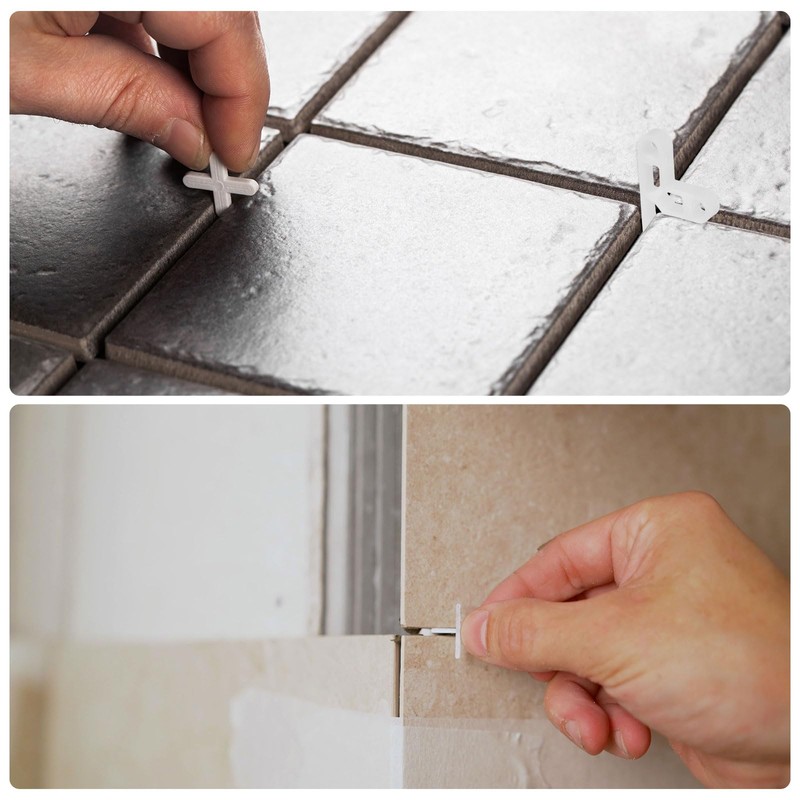 sourcing map 200Pcs Wall Floor Tile Plastic T-Shape Spacers Tiling