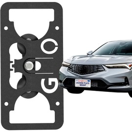 No Drill Front License Plate Bracket Holder Compatible with Acura Integra 2023-2024 (4th Gen), Rust-Proof License Plate Mount Adapter, Bumper Grille Car Tag Frame with Anti-Theft Screws Accessories