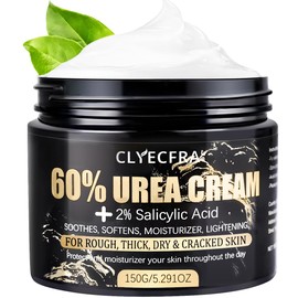 Clyecfra 60% Urea Cream with 2% Salicylic Acid, Urea Cream 60 Percent for Feet & Hands- Maximum Strength Moisturizer for Rough, Dry, Thick & Cracked Skin, Callus Remover, Deep Hydration, 150g