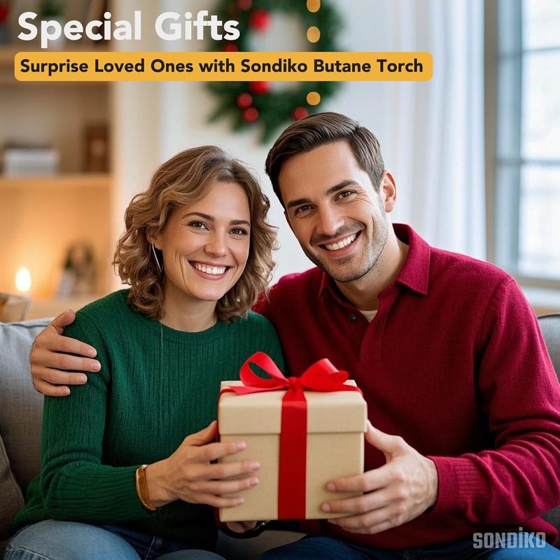 Sondiko Blow Torch, Butane Torch Lighter, Refillable Creme Brulee Torch