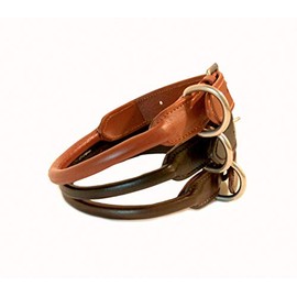 SIE Rolled Leather Dog Collars (12'', Brown)