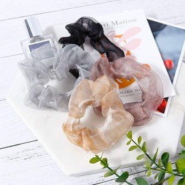 See-through chiffon scrunchie hair tie organza / 시스루 쉬폰 스크런치 곱창밴드 헤어 머리끈 오간자