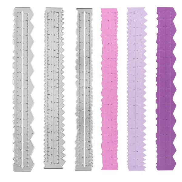 3 PCS Metal Paper Tearing Ruler Irregular Edges Ruler Deckle