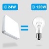 Taoellen 24W Square Bathroom Lights Ceiling, 2160lm Square Silver Edge