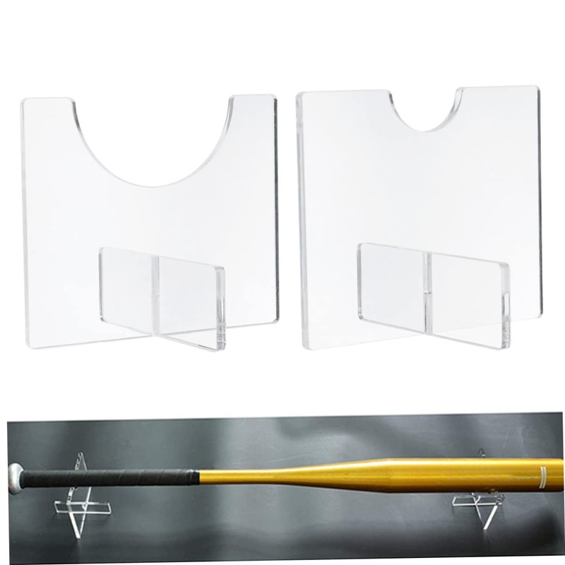 Totority 2pcs Acrylic Baseball Bat Display Holder Horizontal Desktop Rack