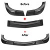 KUAFU 3Pcs Front Bumper Lip Splitter Compatible with 2005-2013 Corvette