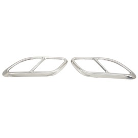 2PCS Quad Exhaust Tip Cover Tail Throat Decoration Replacement for Jaguar FPACE XFL 2021