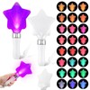 2Pack 15-Color LED Cheering Sticks, Star Shape Glow Wands for